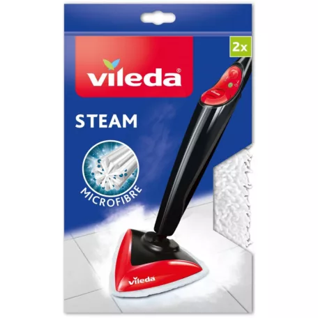 Vileda Steam MOP 2X Vileda 100 °C / Steam / Steam Plus / Steam One gőztisztítóhoz utántöltő MOP, tartalék mikroszálas felmosó párna 2 darab / csomag