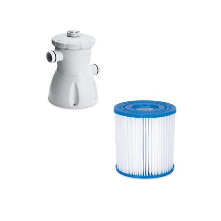 Summer Waves RATTAN Málta / Maui VT 305 x 76 cm fémvázas kerti medence szett vízforgatóval és védőtakaróval (RATMF305X76FPI-VT)