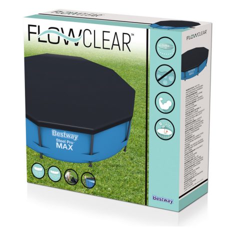 Summer Waves RATTAN Málta / Maui VT 305 x 76 cm fémvázas kerti medence szett vízforgatóval és védőtakaróval (RATMF305X76FPI-VT)