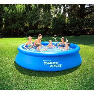   Summer Waves KORFU VFN 305 x 76 cm puhafalú, felfújható peremű kerti medence vízforgató nélkül 3982L