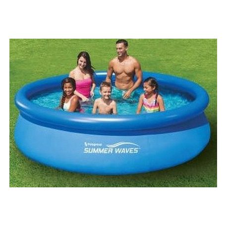 Summer Waves KORFU VFN 305 x 76 cm puhafalú, felfújható peremű kerti medence vízforgató nélkül 3982L