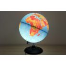 Livarno Home / Tecnodidattica 30 cm Globus LED, magyar feliratos világító földgömb, domborzati, politikai ábrázolással és a Föld növényvilágával (2025 április)