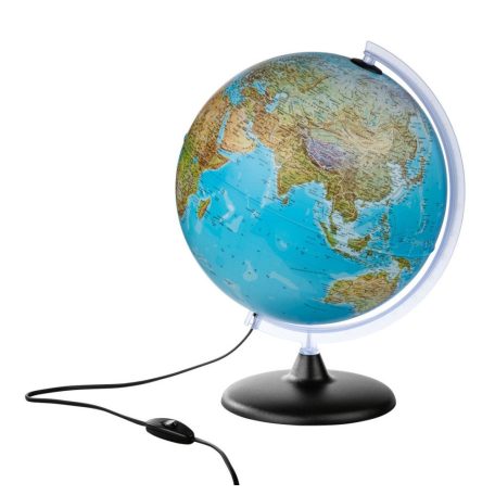 Livarno Home / Tecnodidattica 30 cm Globus LED, magyar feliratos világító földgömb, domborzati, politikai ábrázolással és a Föld növényvilágával (2025 április)