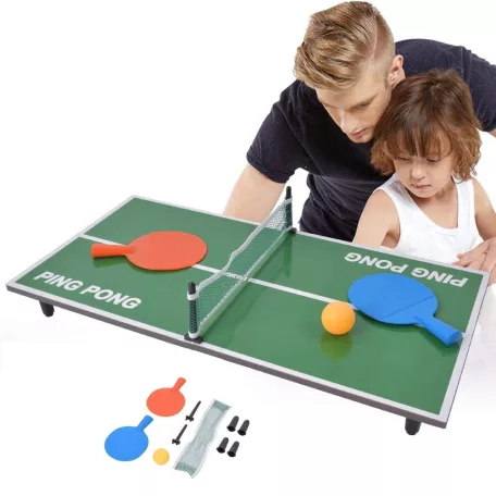 TEDi DNP-289 Mini Ping-Pong Tabel game 60 x 30 x 15 cm mini ping-pong asztal, asztali tenisz készlet 3 éves kor feletti gyermekeknek