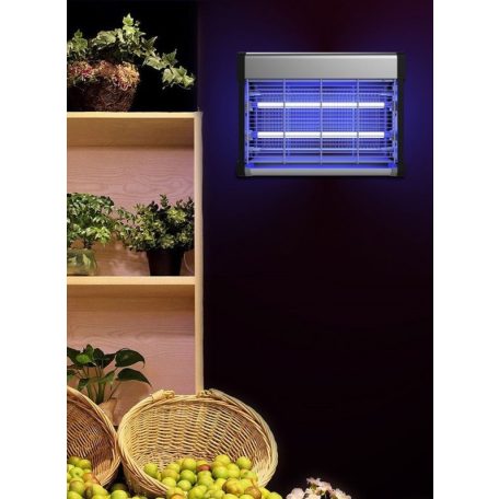 Tarrington House IK1017A UV-A 2 x 8W (16W) UV fénycsöves, fém házas, elektromos rovarcsapda, függeszthető / állítható vegyszermentes rovarírtó, szúnyogírtó