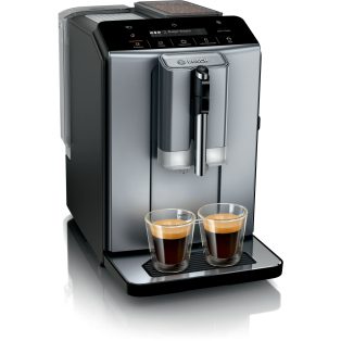   Bosch TIE20504 VeroCafe Serie 2 Diamond Titanium Metallic (ezüst) 1300W 15 bar darálós, teljesen automata kávéfőző 1.4L víztartállyal