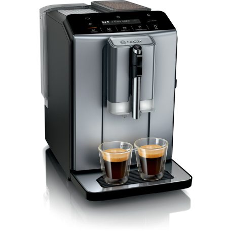 Bosch TIE20504 VeroCafe Serie 2 Diamond Titanium Metallic (ezüst) 1300W 15 bar darálós, teljesen automata kávéfőző 1.4L víztartállyal