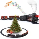 RailRoad 2670 Traim Steam Train li-ion akkus, elektromos vonat szett, prémium gőzmozdony, tehervonat, vasút készlet hanggal, fénnyel és gőzfejlesztővel 92 x 92 cm