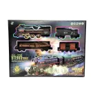 RailRoad 2670 Traim Steam Train li-ion akkus, elektromos vonat szett, prémium gőzmozdony, tehervonat, vasút készlet hanggal, fénnyel és gőzfejlesztővel 92 x 92 cm