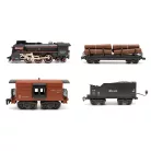 RailRoad 2670 Traim Steam Train li-ion akkus, elektromos vonat szett, prémium gőzmozdony, tehervonat, vasút készlet hanggal, fénnyel és gőzfejlesztővel 92 x 92 cm