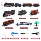 RailRoad 2670 Traim Steam Train li-ion akkus, elektromos vonat szett, prémium gőzmozdony, tehervonat, vasút készlet hanggal, fénnyel és gőzfejlesztővel 92 x 92 cm