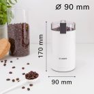 Bosch TSM6A011W fehér elektromos kávédaráló, Coffee Grinder, 180W 75g kávéőrlő (9 csésze kapacitás)