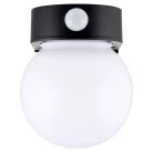 Tesco Outdoor Solar Sensor Wall Light 12 cm nagy fényerejű, falra szerelhető napelemes szolár LED lámpa mozgásérzékelővel, melegfehér, cserélhető 3.7V 1200 mAh 18650 li-ion akkuval