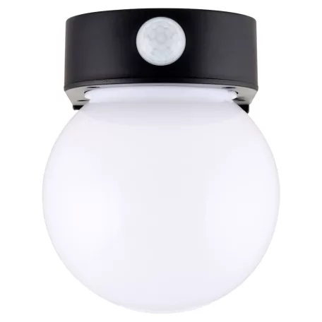 Tesco Outdoor Solar Sensor Wall Light 12 cm nagy fényerejű, falra szerelhető napelemes szolár LED lámpa mozgásérzékelővel, melegfehér, cserélhető 3.7V 1200 mAh 18650 li-ion akkuval