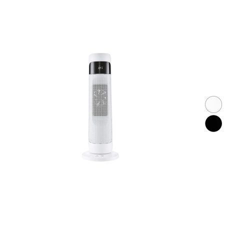 Tronic TTHL 2000 C3 ECO fekete / fehér PTC kerámia 2000W hősugárzó torony, távirányítós oszlop hősugárzó, torony fűtőventilátor 2 fokozttal 1000W/2000W, távirányítóval, 15–40 °C közötti hőfokszabályzással