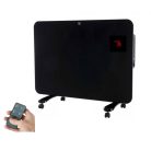 Tarrington House GCH-1500 fűtőpanel hősugárzó, elektromos 1500W álló / guruló üvegpanel fűtőtest, konvektor