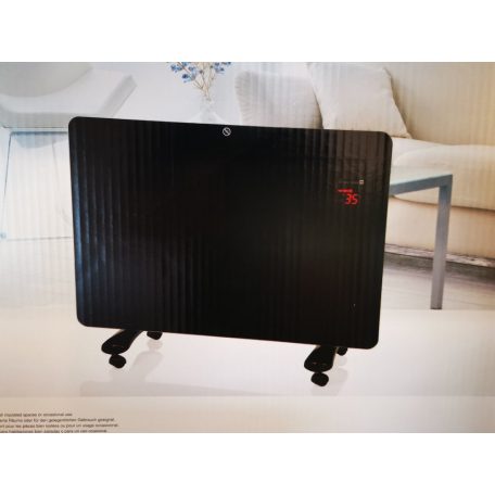 Tarrington House GCH-1500 fűtőpanel hősugárzó, elektromos 1500W álló / guruló üvegpanel fűtőtest, konvektor