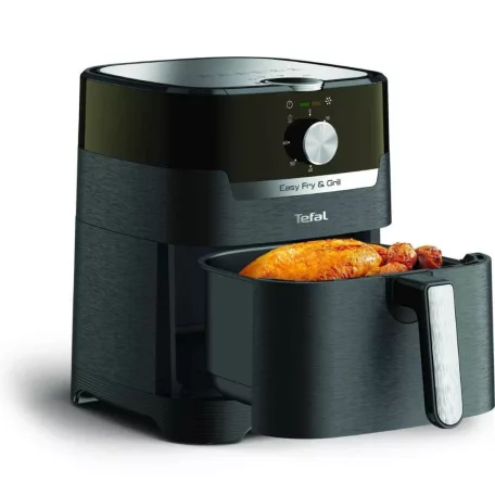 TEFAL EY501815 Easy Fry & Grill 2 az 1-ben Air Fryer 4.2L 1400W forrólevegős fritőz, mechanikus AirFryer, légkeveréses, olajmentes olajsütő, fritőz 1 kg sütőkapacitással