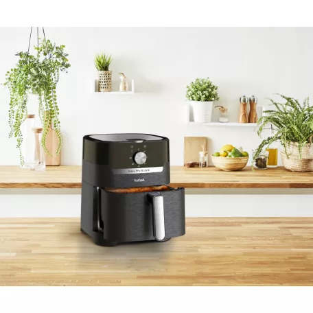 TEFAL EY501815 Easy Fry & Grill 2 az 1-ben Air Fryer 4.2L 1400W forrólevegős fritőz, mechanikus AirFryer, légkeveréses, olajmentes olajsütő, fritőz 1 kg sütőkapacitással