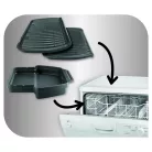 Tefal OptiGrill+ Initial GC706D34 inox 2000W kontaktgrill 6 automata programmal, kiolvasztás funkcióval, súlyméréssel, kivehető sütőlapokkal