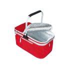 TopMove Insulated Shopping Basket 24 literes 480 x 290 x 245 mm thermo bevásárlókosár, kosár, szigetelt hűtőtáska 15 kg teherbírással, piros