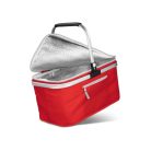 TopMove Insulated Shopping Basket 24 literes 480 x 290 x 245 mm thermo bevásárlókosár, kosár, szigetelt hűtőtáska 15 kg teherbírással, piros