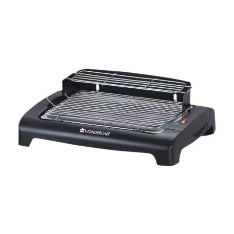 Trisa 7564 Wonderchef BBQ Classic kültéri / beltéri elektromos grill, 1950W 34 x 24 cm asztali / állványos (álló) grillsütő tároló polccal