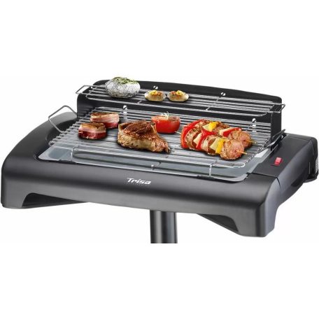 Trisa 7564 Wonderchef BBQ Classic kültéri / beltéri elektromos grill, 1950W 34 x 24 cm asztali / állványos (álló) grillsütő tároló polccal