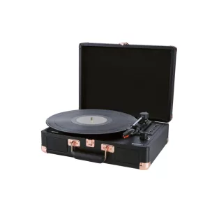   Tronic TPBT 5 A1 / SilverCrest SPBT 5 A1 Gramofon, USB / AUX / Bluetooth 5.3 retró bakelit lemezjátszó és digtalizáló kofferben, 2 x 2W hangszórókkal, 33 / 45 / 78 RPM (487594)