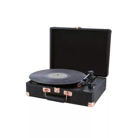 Tronic TPBT 5 A1 / SilverCrest SPBT 5 A1 Gramofon, USB / AUX / Bluetooth 5.3 retró bakelit lemezjátszó és digtalizáló kofferben, 2 x 2W hangszórókkal, 33 / 45 / 78 RPM (487594)