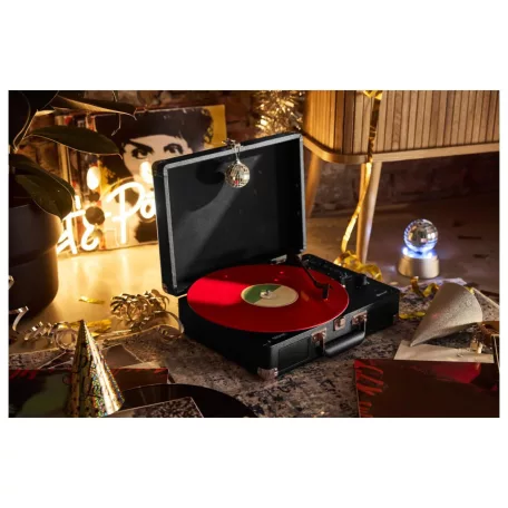 Tronic TPBT 5 A1 / SilverCrest SPBT 5 A1 Gramofon, USB / AUX / Bluetooth 5.3 retró bakelit lemezjátszó és digtalizáló kofferben, 2 x 2W hangszórókkal, 33 / 45 / 78 RPM (487594)
