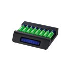 Tronic TRC 8 A1 AA / AAA Ni-MH digitális akkutöltő, akkumulátor töltő LCD kijelzővel akár 8 db akkumulátor egyidejű töltéséhez (479708)