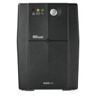 Trust 17681 Black AVR 600VA / 300W UPS, kompakt, fekete szünetmentes tápegység 12V 7Ah zselés akkumulátorral
