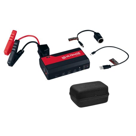Ultimate Speed UMAP 12000 C4 hordozható indításrásegítő, 12 000 mAh 38,4 Wh LiFePO4 Li-ion PowerBank, 12V bikázó, kompakt indítóakku