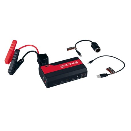 Ultimate Speed UMAP 12000 C4 hordozható indításrásegítő, 12 000 mAh 38,4 Wh LiFePO4 Li-ion PowerBank, 12V bikázó, kompakt indítóakku
