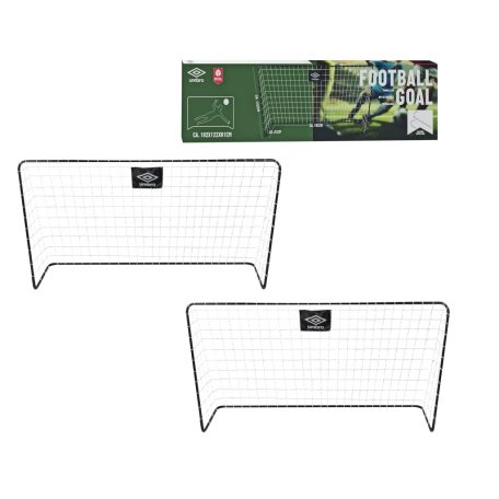 UMBRO 268811 SZETT, 2 db fémvázas focikapu 182 x 122 x 61 cm gyermek focikapu hálóval, futballkapu, edzőkapu pár