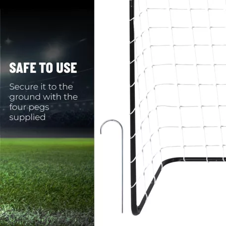 UMBRO 268811 fémvázas focikapu 182 x 122 x 61 cm gyermek focikapu hálóval, futballkapu, edzőkapu 1 db