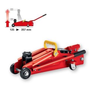   Ultimate Speed hidraulikus 2T (2 tonnás) autó emelő, krokodilemelő 135 - 357 mm emelési magaság, piros (500533)