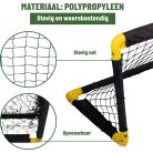 Umbro 2 db 50 x 44 x 44 cm műanyag, összecsukható gyermek focikapu SZETT hálóval, futballkapu pár, 2 db gyerek edzőkapu (Foldable Football Goal 26877)