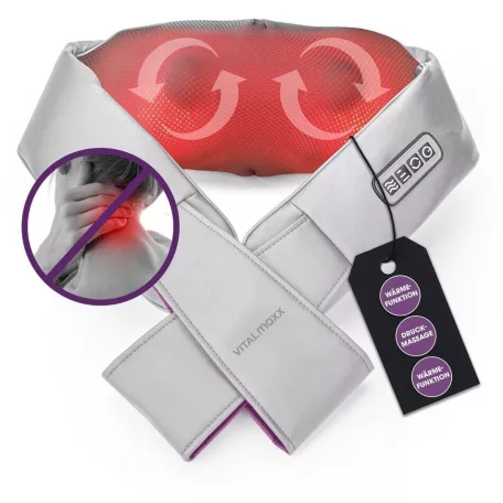 VITALmaxx 15377 Shiatsu Neck Massager, univerzális Shiatsu masszírozó, elektromos nyakmasszírozó infravörös fűtéssel 24W