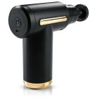 VITALmaxx 15359 GOLD Mini Massage Gun masszázspisztoly, akkus, vezeték nélküli masszírozó pisztoly 4-féle cserélhető fejjel, 6 fokozat, 1800-3200 impulzus, fekete-arany