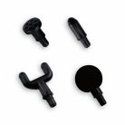 VITALmaxx 15359 GOLD Mini Massage Gun masszázspisztoly, akkus, vezeték nélküli masszírozó pisztoly 4-féle cserélhető fejjel, 6 fokozat, 1800-3200 impulzus, fekete-arany