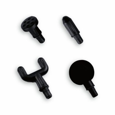 VITALmaxx 15359 GOLD Mini Massage Gun masszázspisztoly, akkus, vezeték nélküli masszírozó pisztoly 4-féle cserélhető fejjel, 6 fokozat, 1800-3200 impulzus, fekete-arany