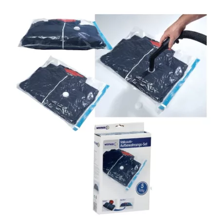 WestSide Vacuum Storage Bag Set 5 darabos (130 x 80 / 90 x 55 / 70 x 50 cm ) vákuumos tárolótasak készlet, tárolózsák, ruhazsák