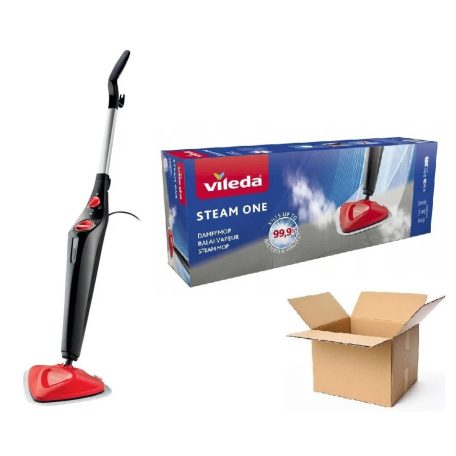 BCS Vileda Steam One gőztisztító, Steam Mop, gőzölős padlótisztító 1550W 3 bar, háromszög fejjel 1 db MOP-al, bontott csomagolásban