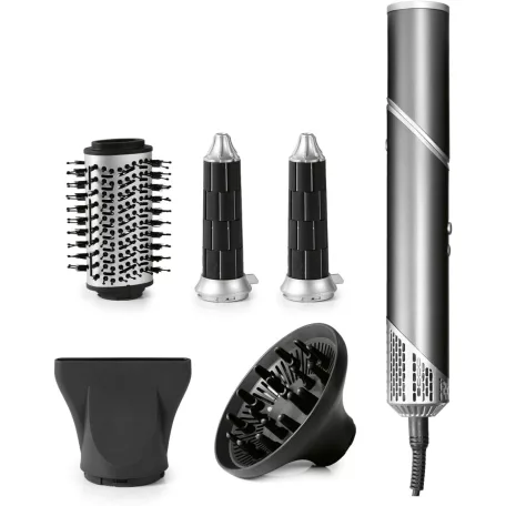 VitalMaxx 15537 Style & Shine Flex hajformázó, 5 az 1 - ben BLDC 1500W multifunkciós hajszárító, göndörítő készlet
