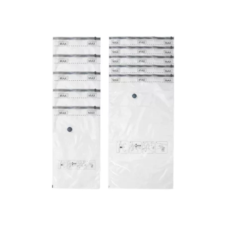 W5 Vacuum Storage Bag + Pumpa Set 10 darabos utazó készlet (4 db kicsi 60 x 40 cm | 4 db közepes 80 x 60 cm | 2 db nagy 100 x 80 cm) vákuumos tárolótasak készlet, tárolózsák, ruhazsák, mechanikus pumpával