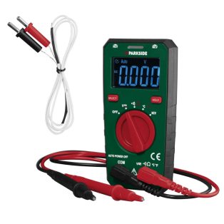   ParkSide WWS-DMM-H01 Digitális multiméter egyen- és váltakozó feszültség, ellenállás valamint hőmérséklet mérésére NCV érintésmentes feszültségvizsgálattal