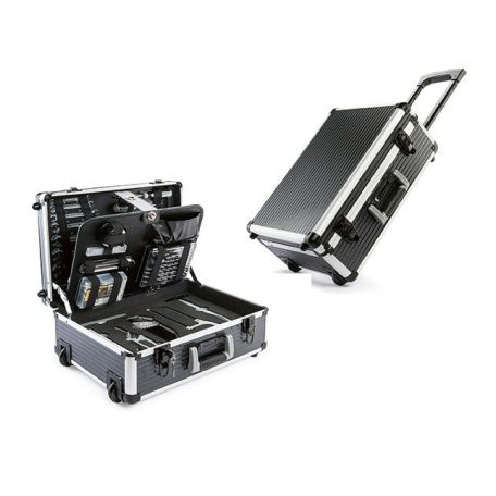 WorkZone 128 részes profi guruló szerszámkoffer, gurítható, gördíthető, húzható alu kofferes barkács szerszámkészlet 