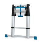 WorkZone 11 fokú teleszkópos, összecsukható alumínium létra, támasztólétra, 83 cm - 327 cm között állítható alulétra 150 kg teherbírással, 4 méteres munkamagassággal (842666)